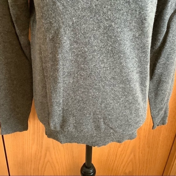 NWT T by Alexander Wang Distressed Merino Blend Knit Grey Sweater Sz-XS - Picture 4 of 8